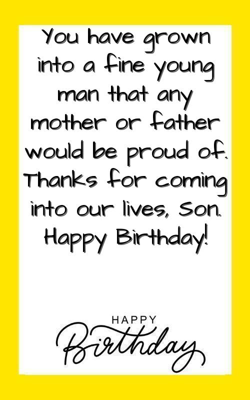 bday quotes for son